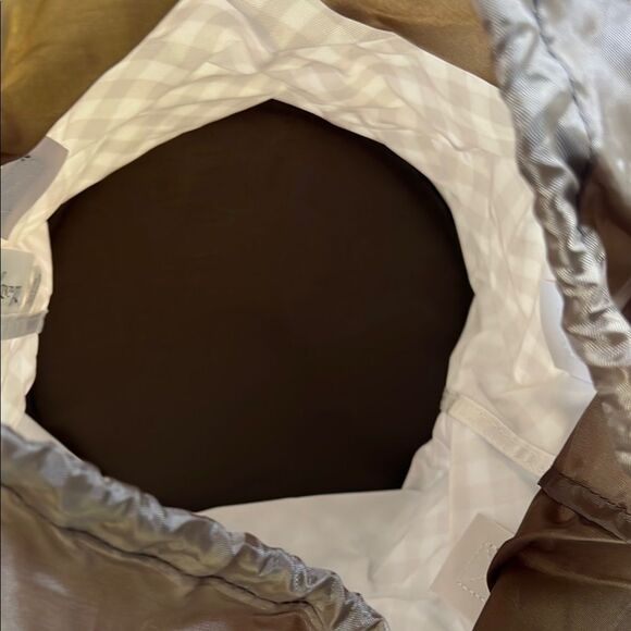 Thirty-One Cinch-Top Bin Taupe Gingham NWT - Picture 2 of 6